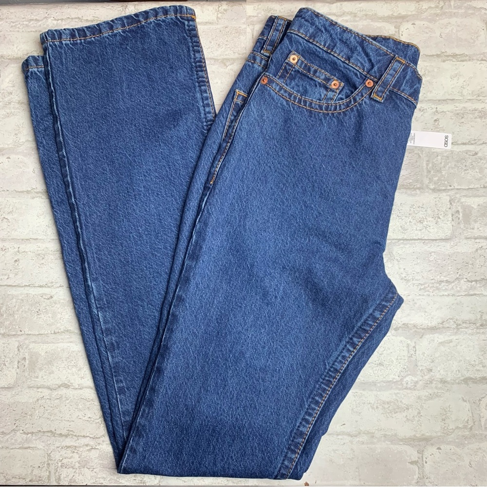 NWT ASOS Design Mens Blue Jeans Button Fly Size 28x32 😍
